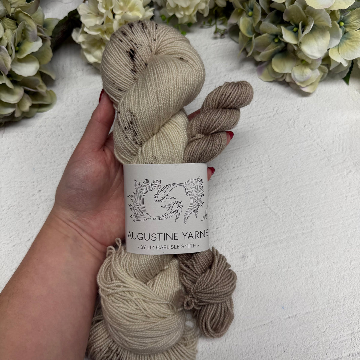 IN STOCK! speckled sandstone+ misty moonstone~ high twist sock set