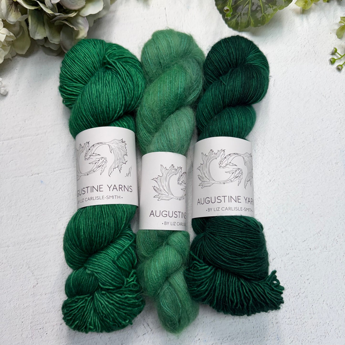 soft singles/suri silk fluff set~ viridian/holiday