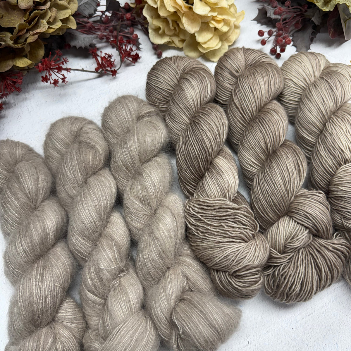 early bird special! 3 of each soft singles and suri silk~ misty moonstone