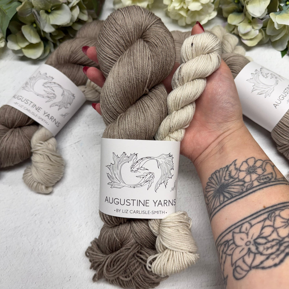 IN STOCK! misty moonstone+ speckled sandstone signature soft sock set!