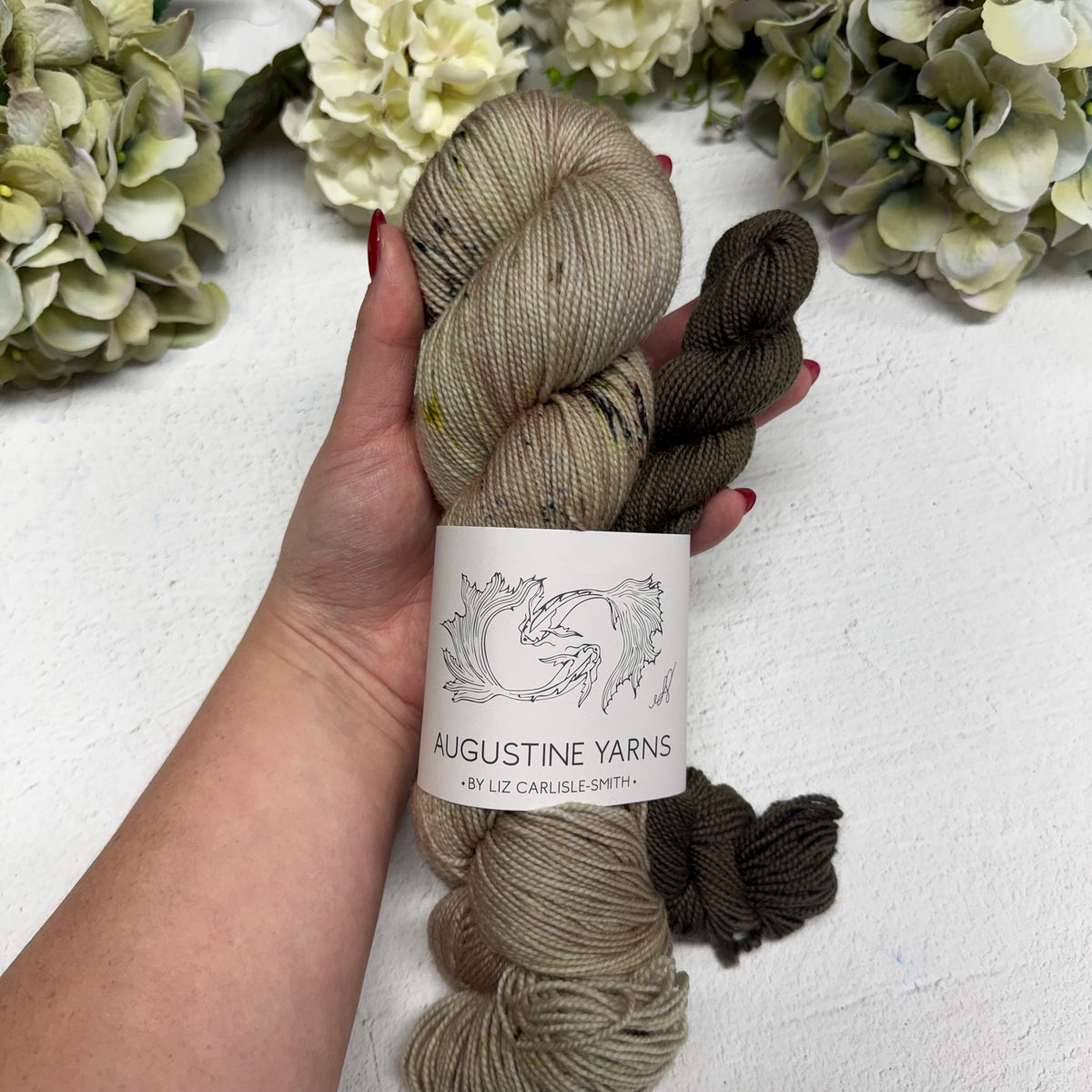 IN STOCK! whispers in the autumn wind+ hazel olive~ high twist sock set