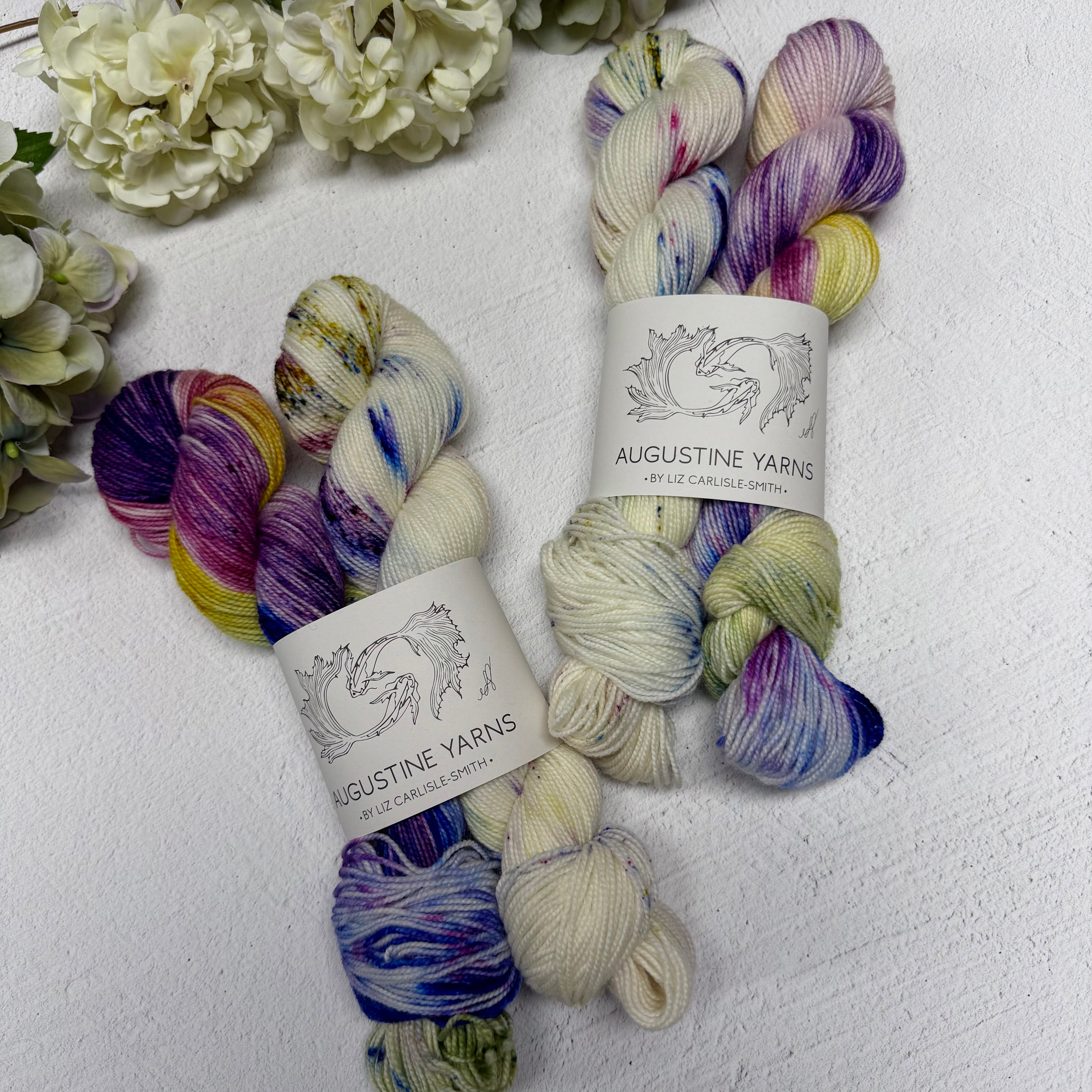PREORDER floatin’ on a breeze+butterfly season 50/50g high twist contrast set 🦋🌈🦋