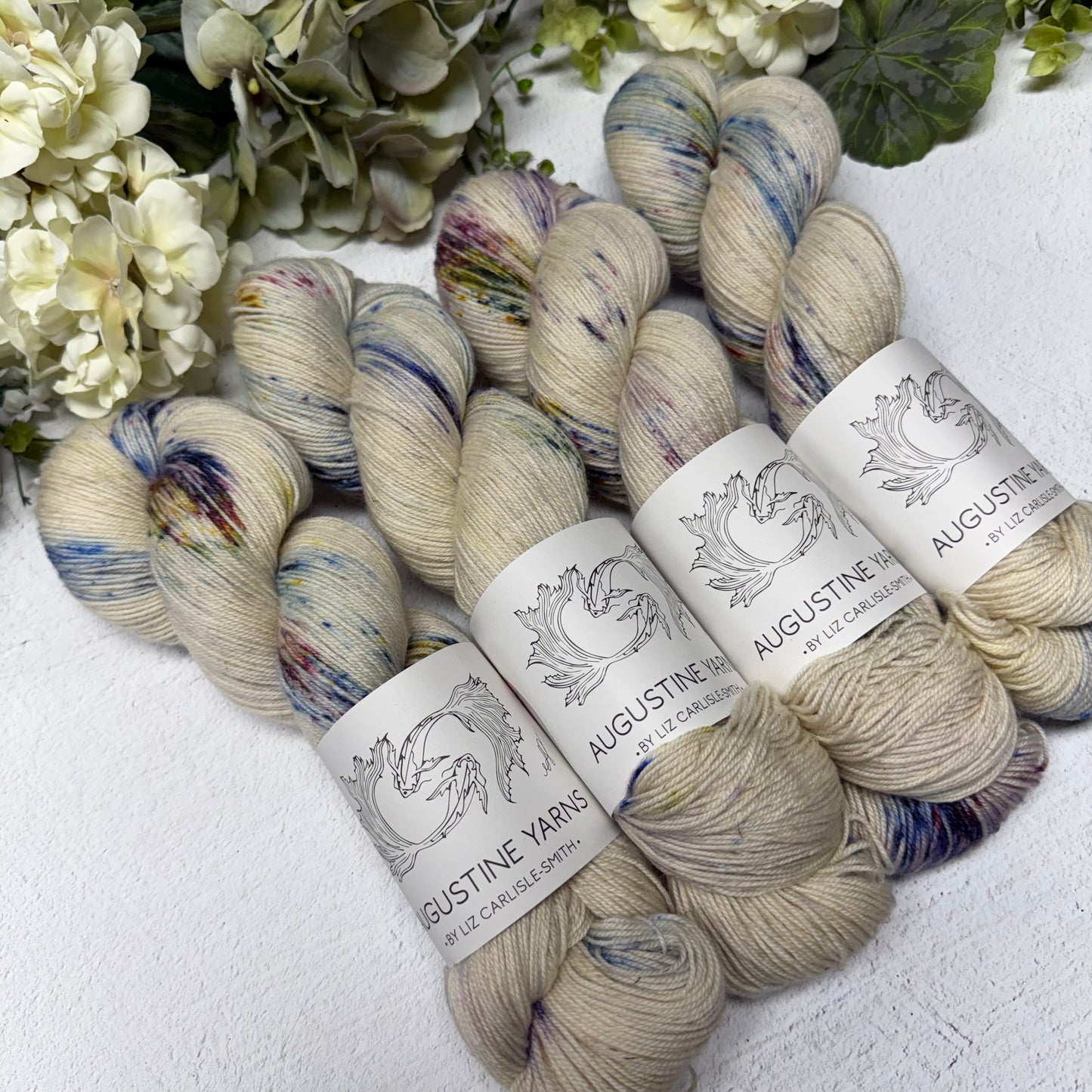 floatin’ on a breeze merino cotton linen set of 4 🌈