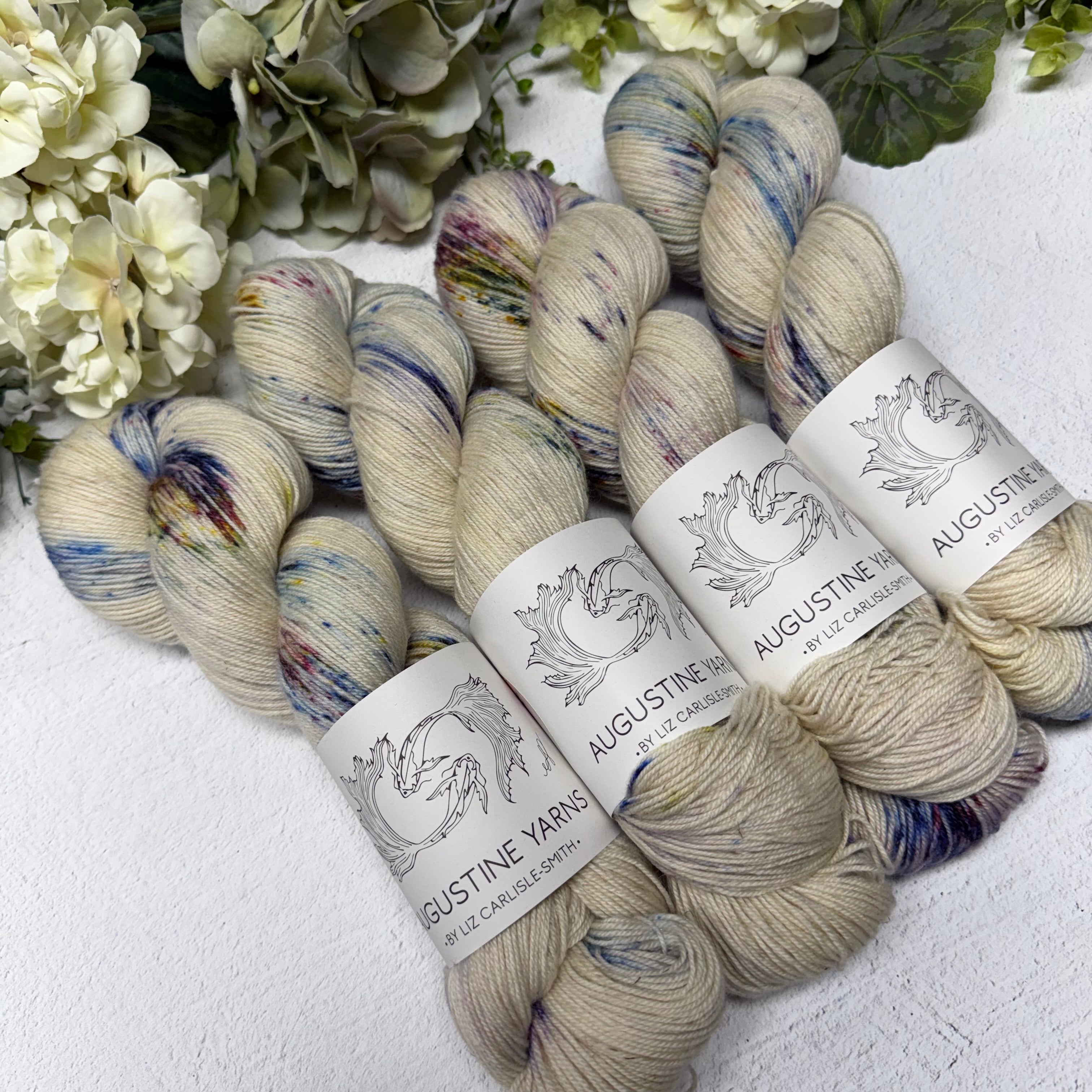 floatin’ on a breeze merino cotton linen set of 4 🌈
